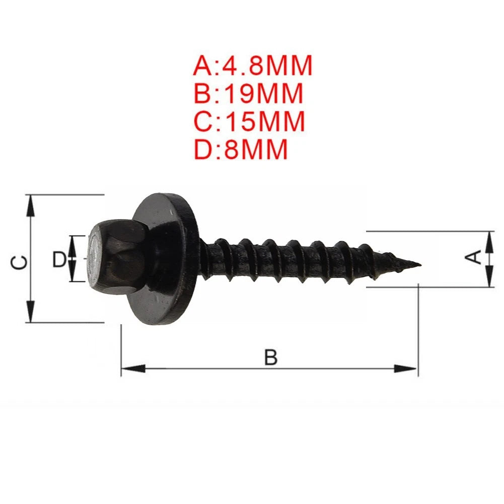 Screw Clips for BMW 1/3/5/6/7/X/Z Series (Black & Silver)