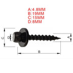 Screw Clips for BMW 1/3/5/6/7/X/Z Series (Black & Silver)