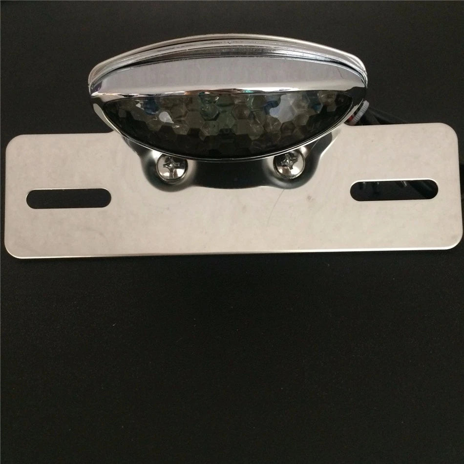 Smoke Brake Tail Light Turn Signal License Plate Holder for Cafe Racer (AT)