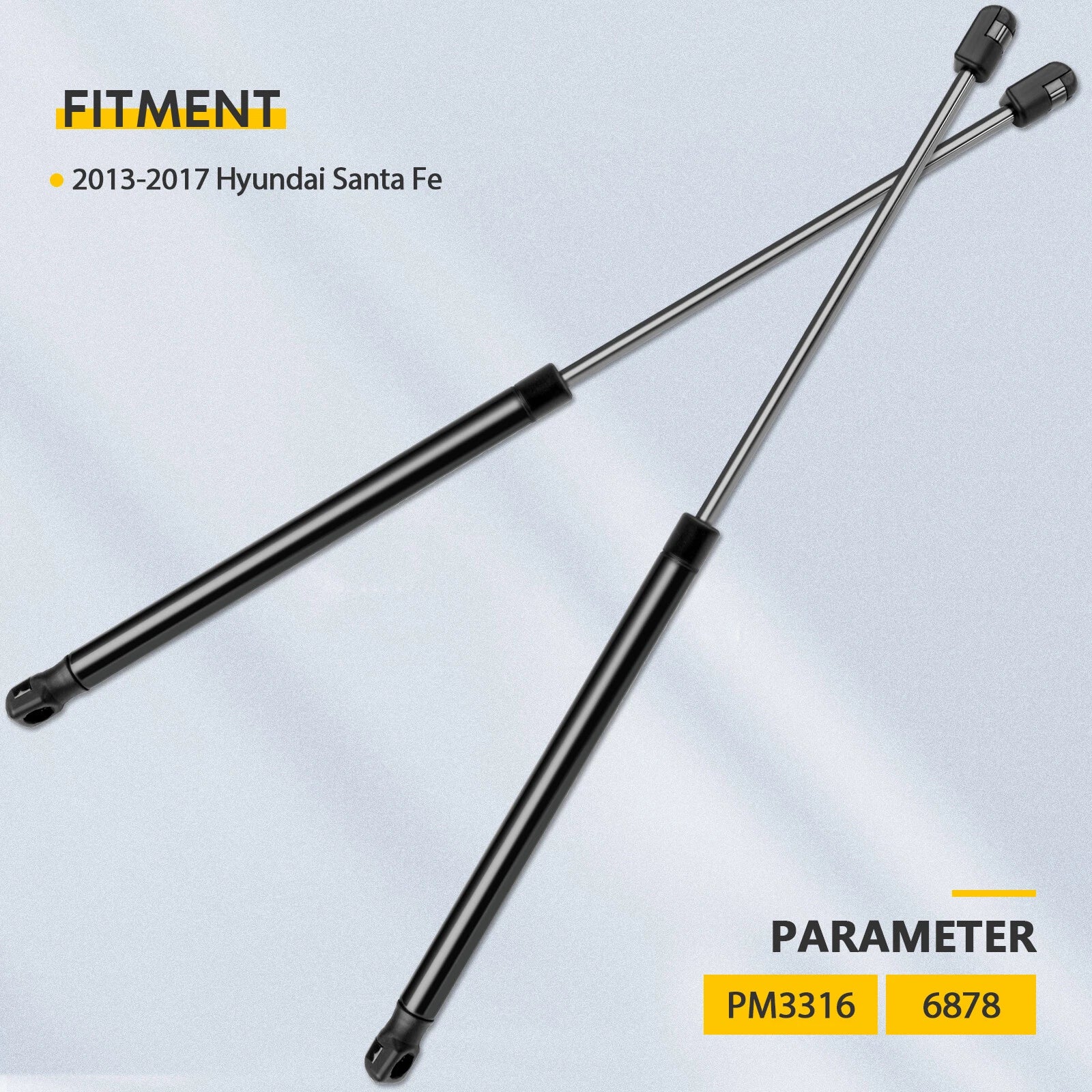 2X Rear Tailgate Lift Support Struts for Hyundai Santa Fe (2013–2014)