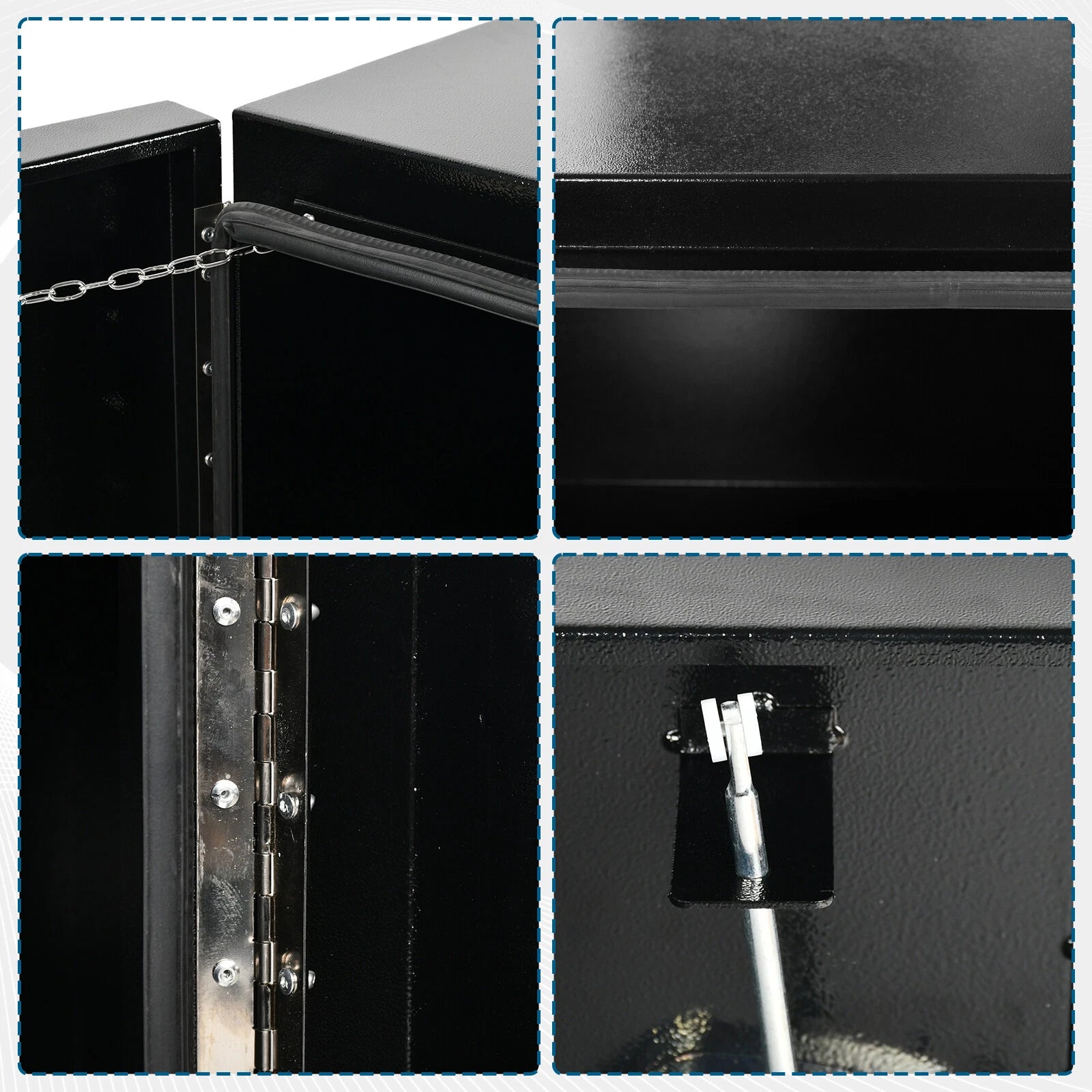 36" x 18" Black Steel Tool Box for Pickup Truck (Fits Most Models)