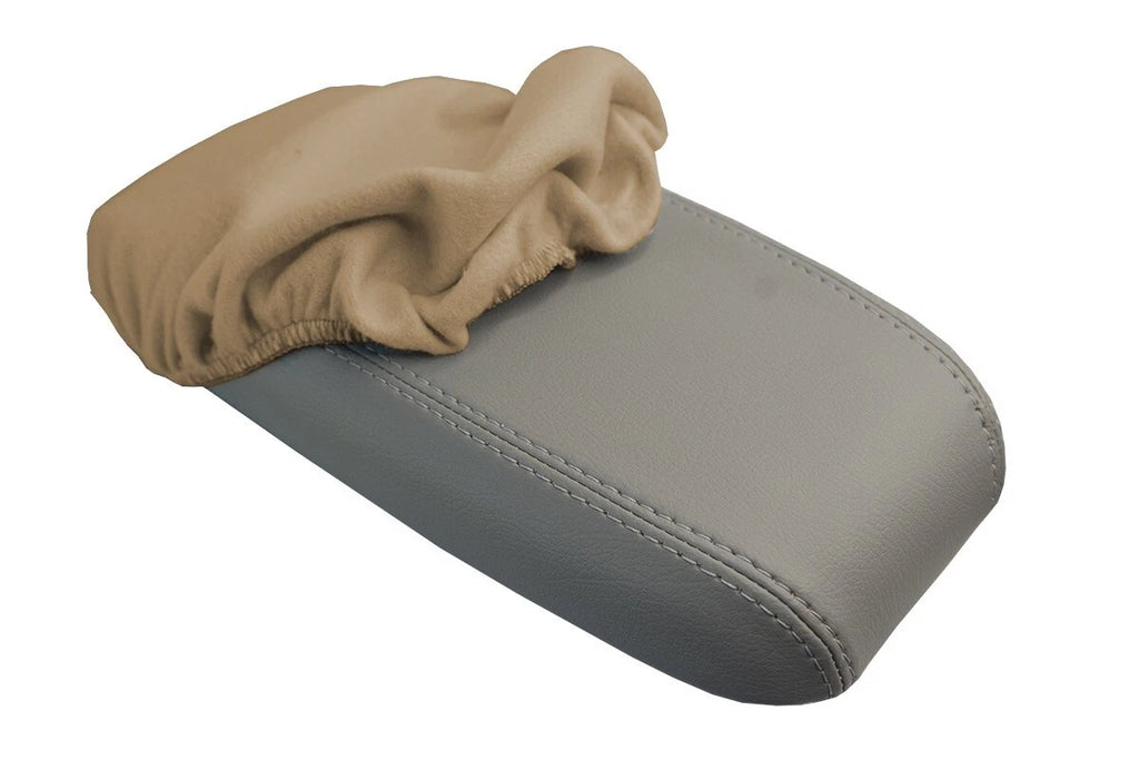 Fleece Console Lid Bucket Seat Cover for Toyota Tacoma (2001–2004) Beige