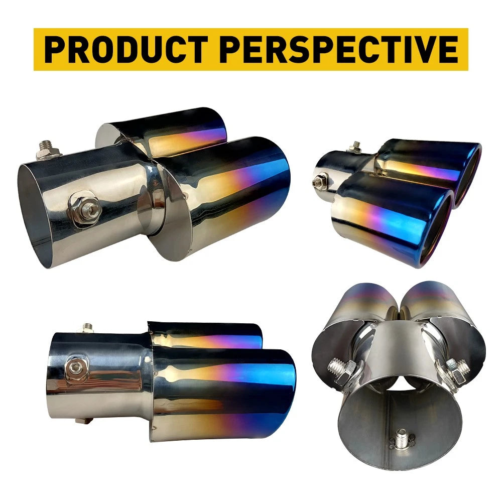 Blue Rear Exhaust Pipe Tail Tip for Car Auto