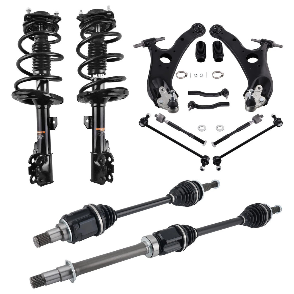 FWD Front Struts w/Spring, Lower Control Arm, CV Axle Shaft for Sienna (2011–2014)