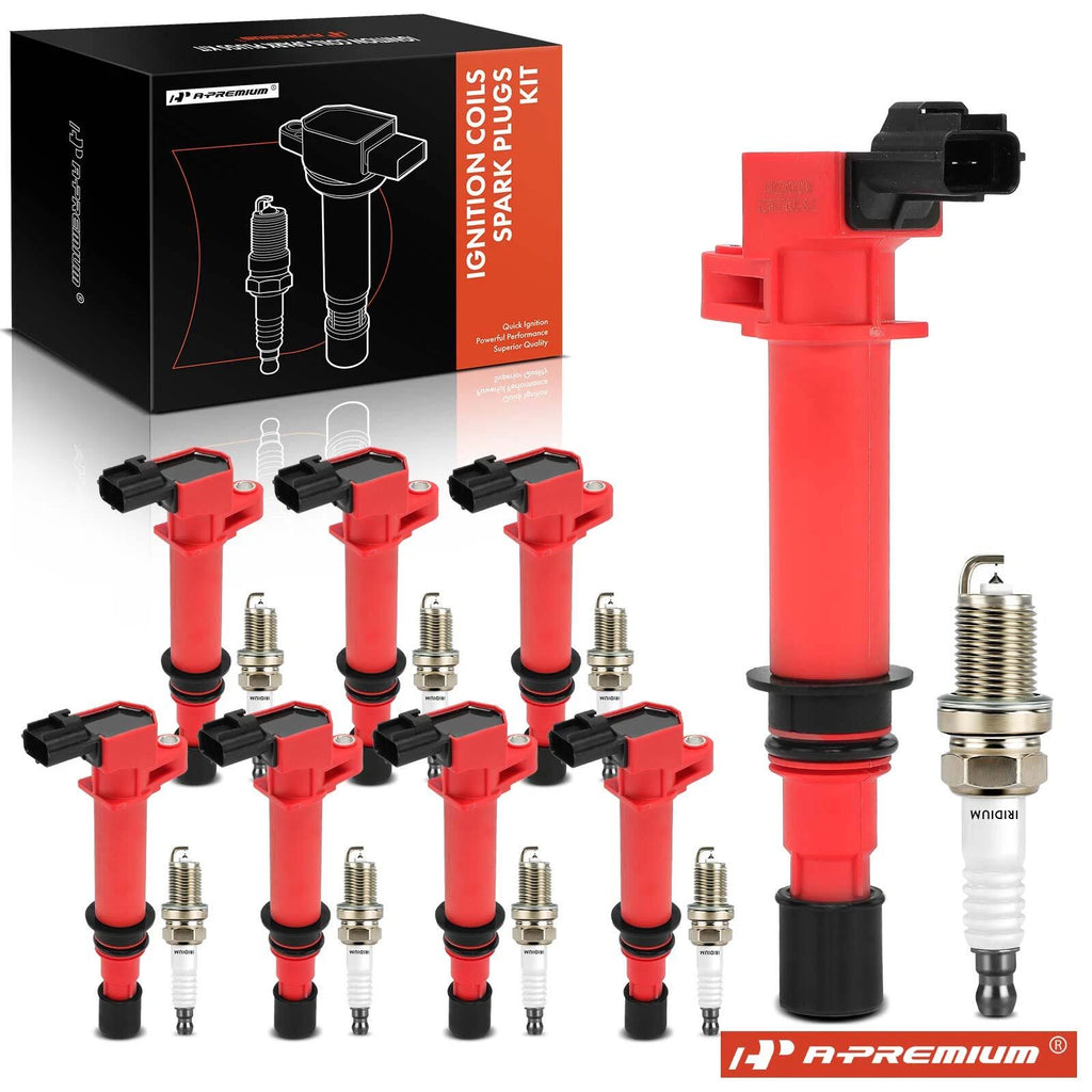 Set of 8 Ignition Coils & Iridium Spark Plugs for Jeep Grand Cherokee 