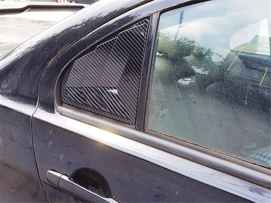Carbon Fiber Look Window Louver Shutter Cover for Mitsubishi Lancer EVO (2003-2006)