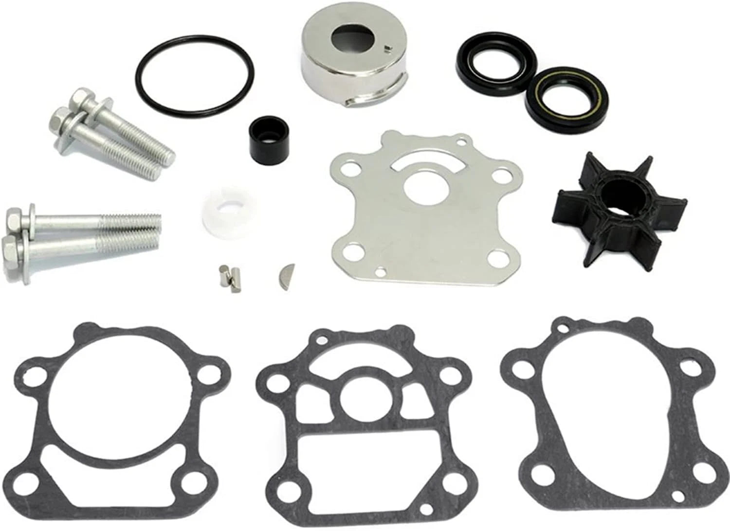 Water Pump Impeller Repair Kit for Yamaha Outboards 70HP (4-Stroke) (6CJ-W0078-00)