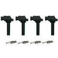 Set of 4 Ignition Coils & Iridium Spark Plugs for Saab 9-3 (2004–2011)