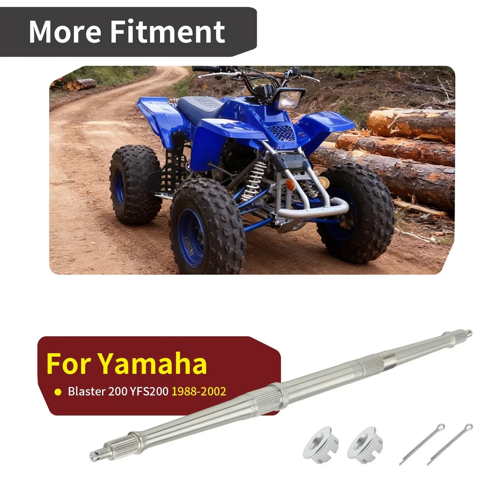 Rear Wheel Axle Shaft & Nut for Yamaha Blaster 200 (1988–2002)