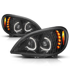 Pair LED DRL Dual Projector Headlights for Freightliner Columbia (2004–2017)