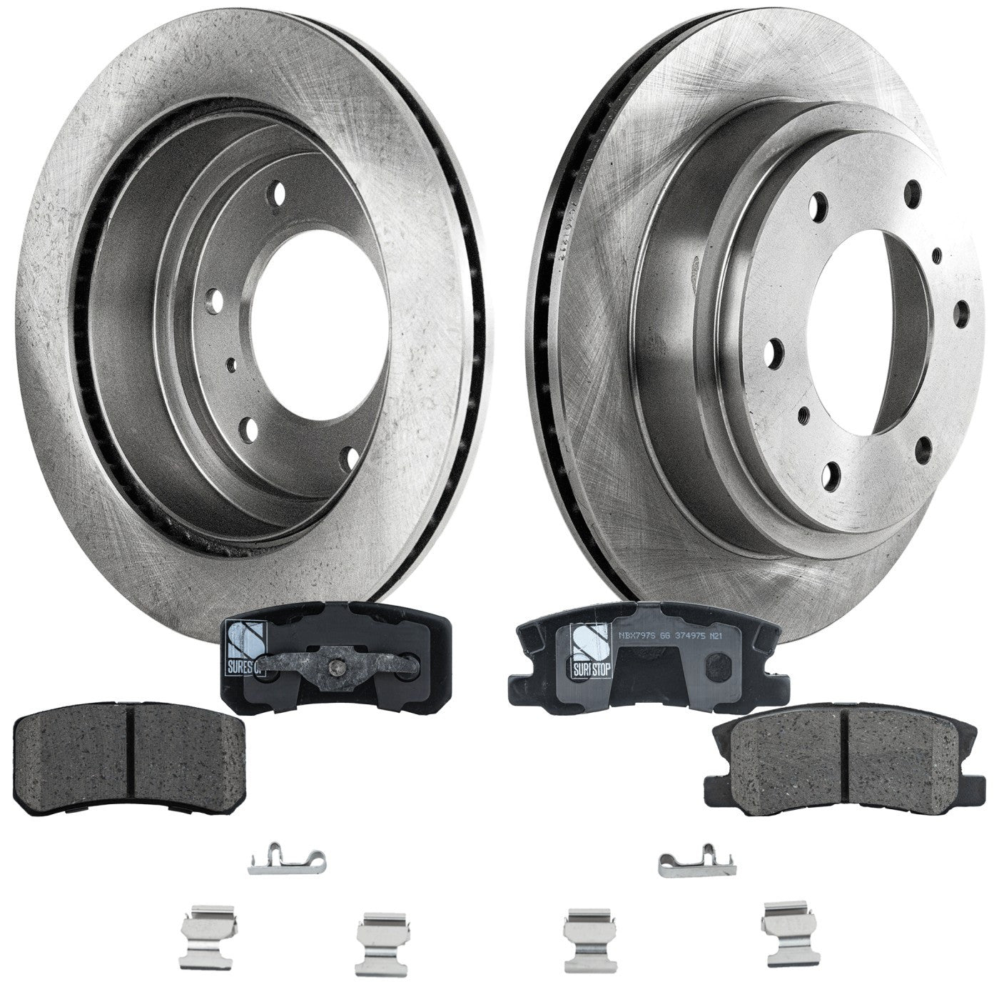 Rear Brake Disc and Pad Kit for Mitsubishi Montero (2001–2006)