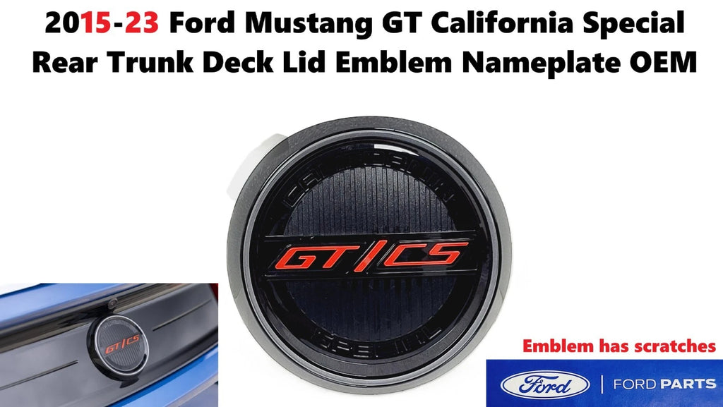 Rear Trunk Deck Lid Emblem Nameplate for Ford Mustang GT (2015–2023)