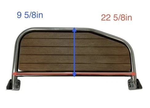 Cabin Step Down Bracket & Teak Step for Scout (22 5/8in x 9 5/8in)