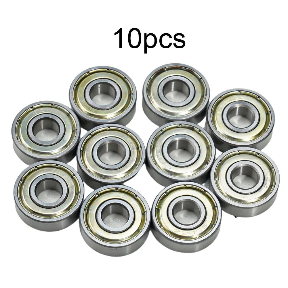 Set of 10 Skateboard Bearings 608 ZZ Steel