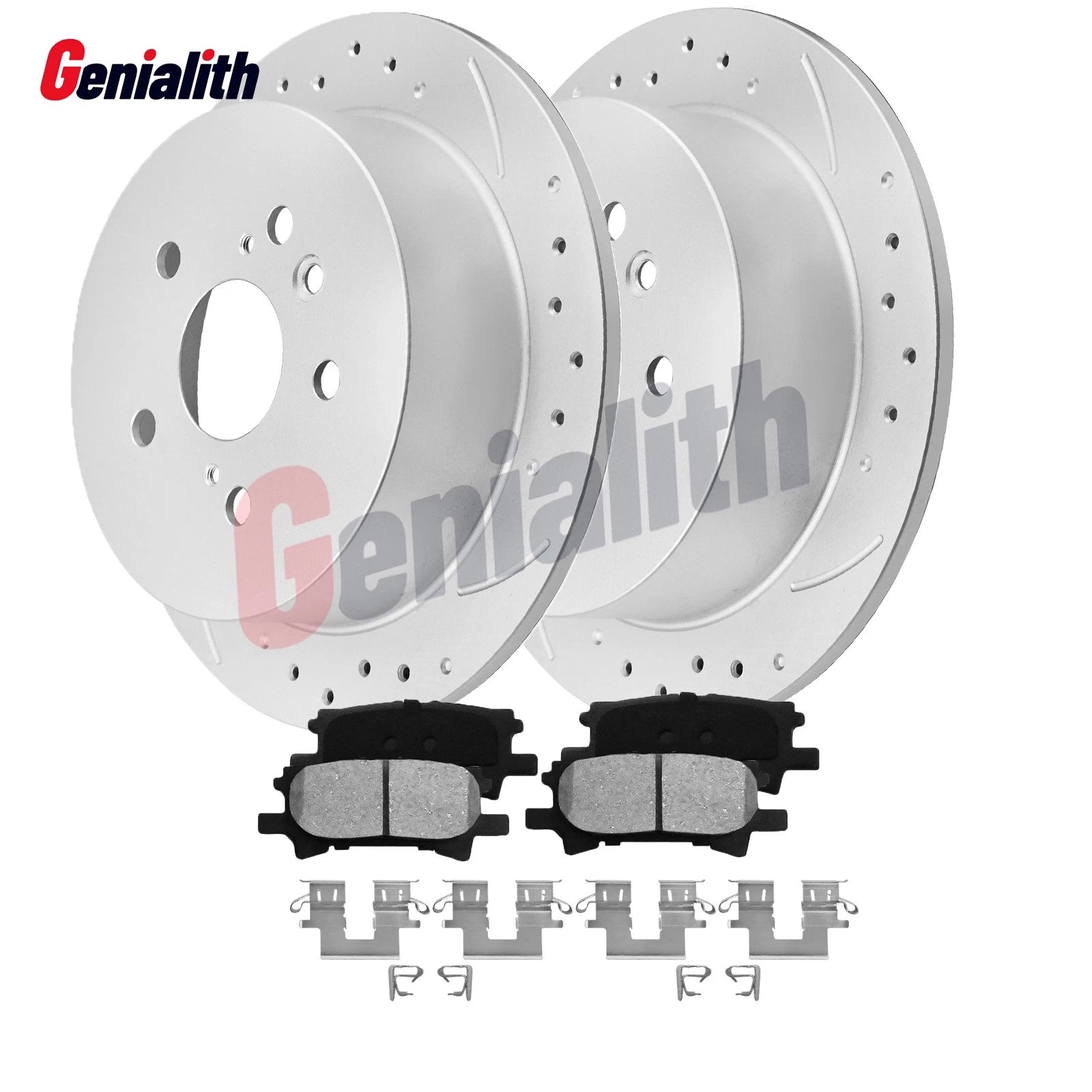 Rear Rotors Ceramic Pads Brake Kit for Toyota Highlander Lexus (2004–2007)
