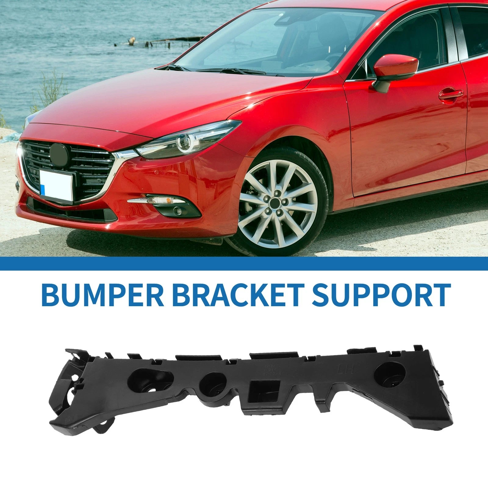 1pc Left Side Rear Bumper Retainer Bracket for Mazda 3 Axela (2014–2021)