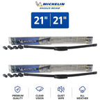 Set of 2 Michelin Radius Beam Wiper Blades for Audi A4 Quattro (1996–2001)