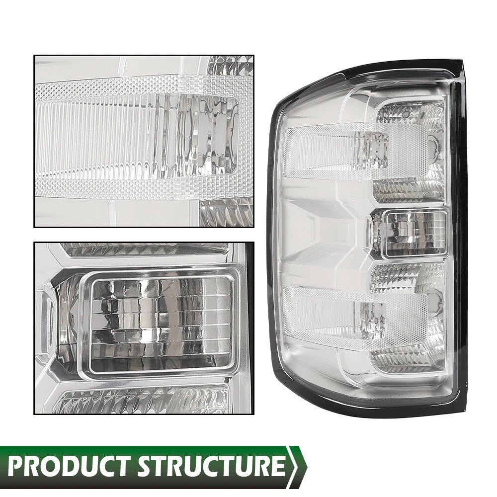 Clear Rear Tail Lights for Chevy Silverado (2014–2019)