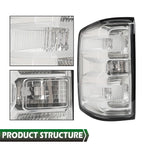 Clear Rear Tail Lights for Chevy Silverado (2014–2019)