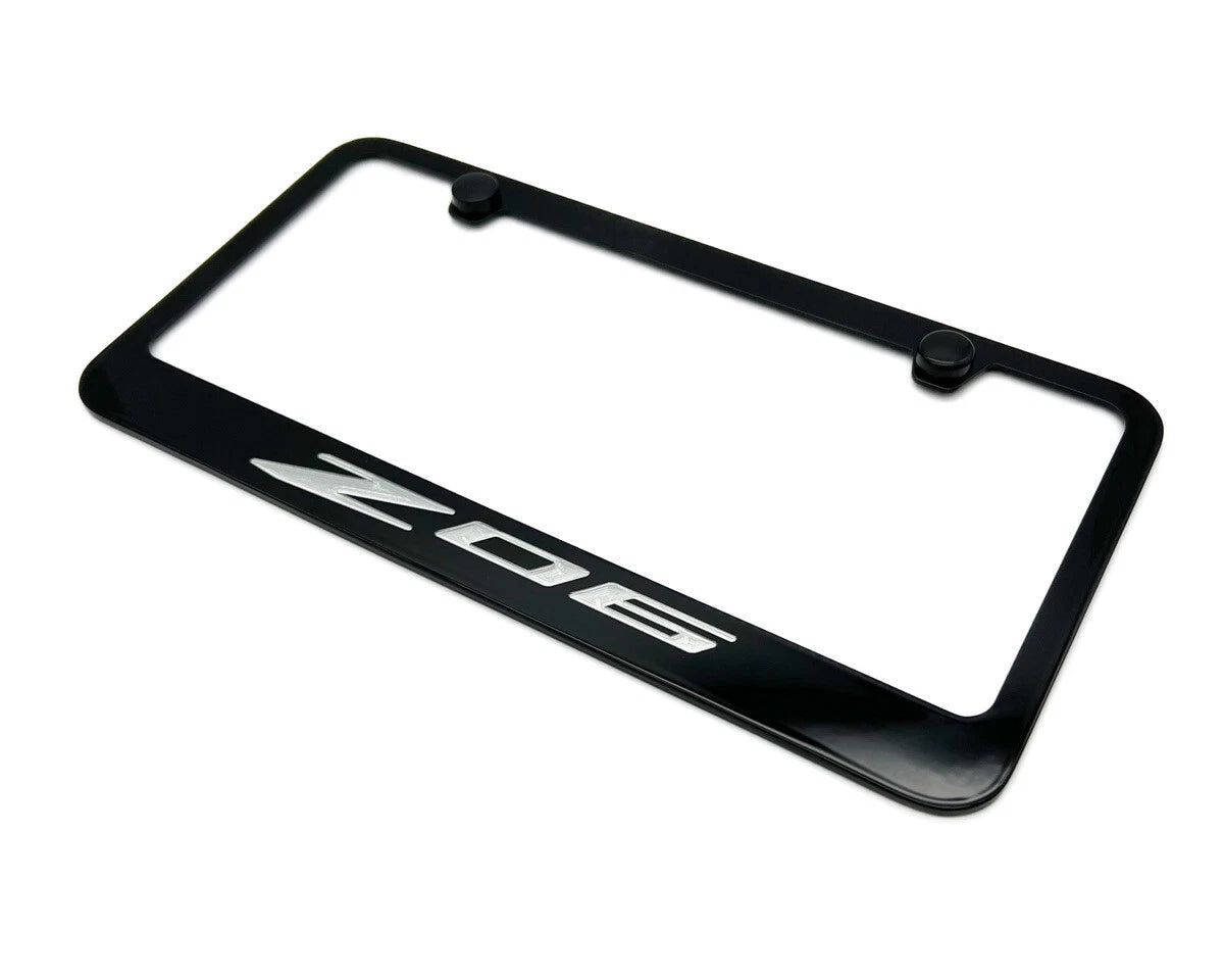 License Plate Frame Replacement w Logo for Chevrolet C8 Corvette Z06 (2020–2024)