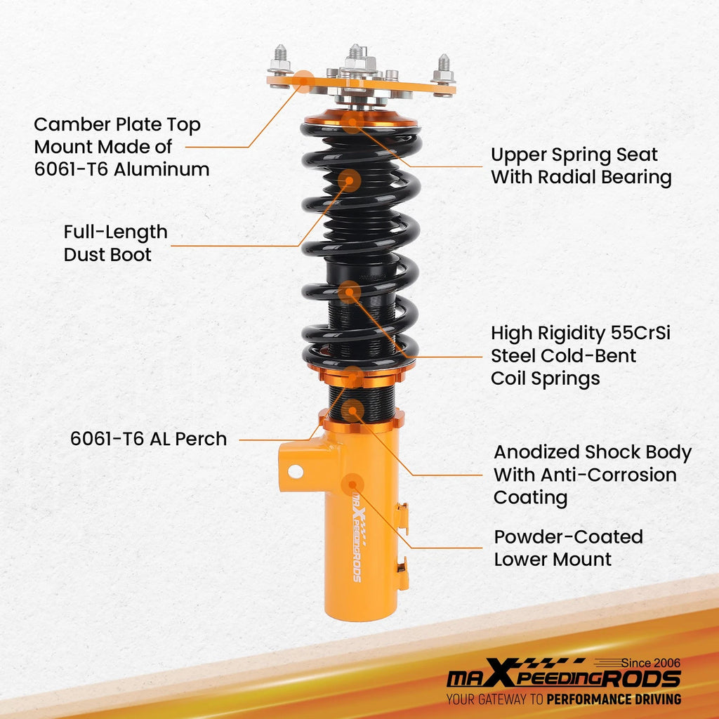 Coilovers Kit for Hyundai Veloster (2012–2016) Adjustable Height