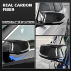 Real Carbon Fiber Rear Side Mirror Cover Cap for Infiniti Q50 (2014–2018)