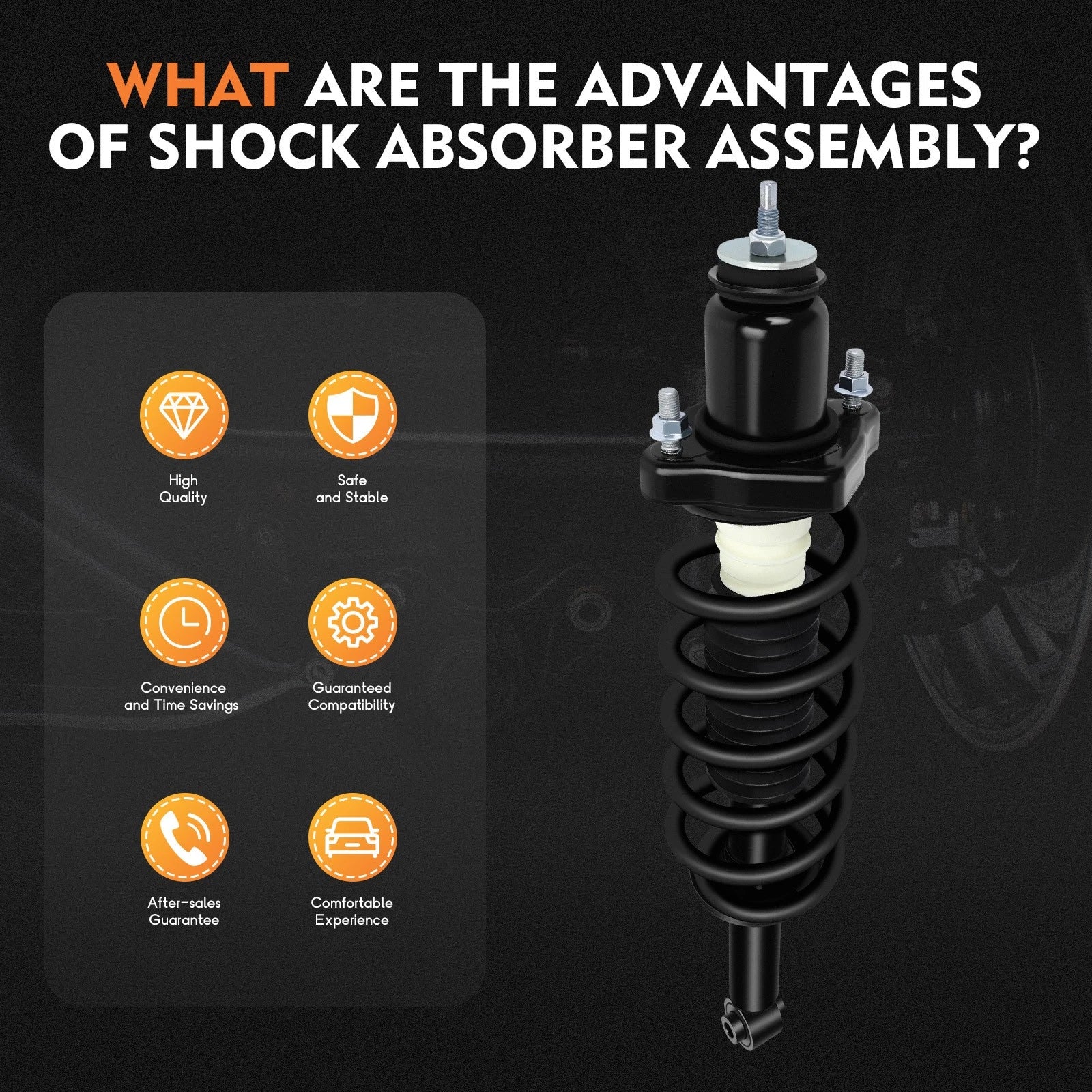 Set of 2 Rear Complete Struts for Dodge Journey (2009–2010)