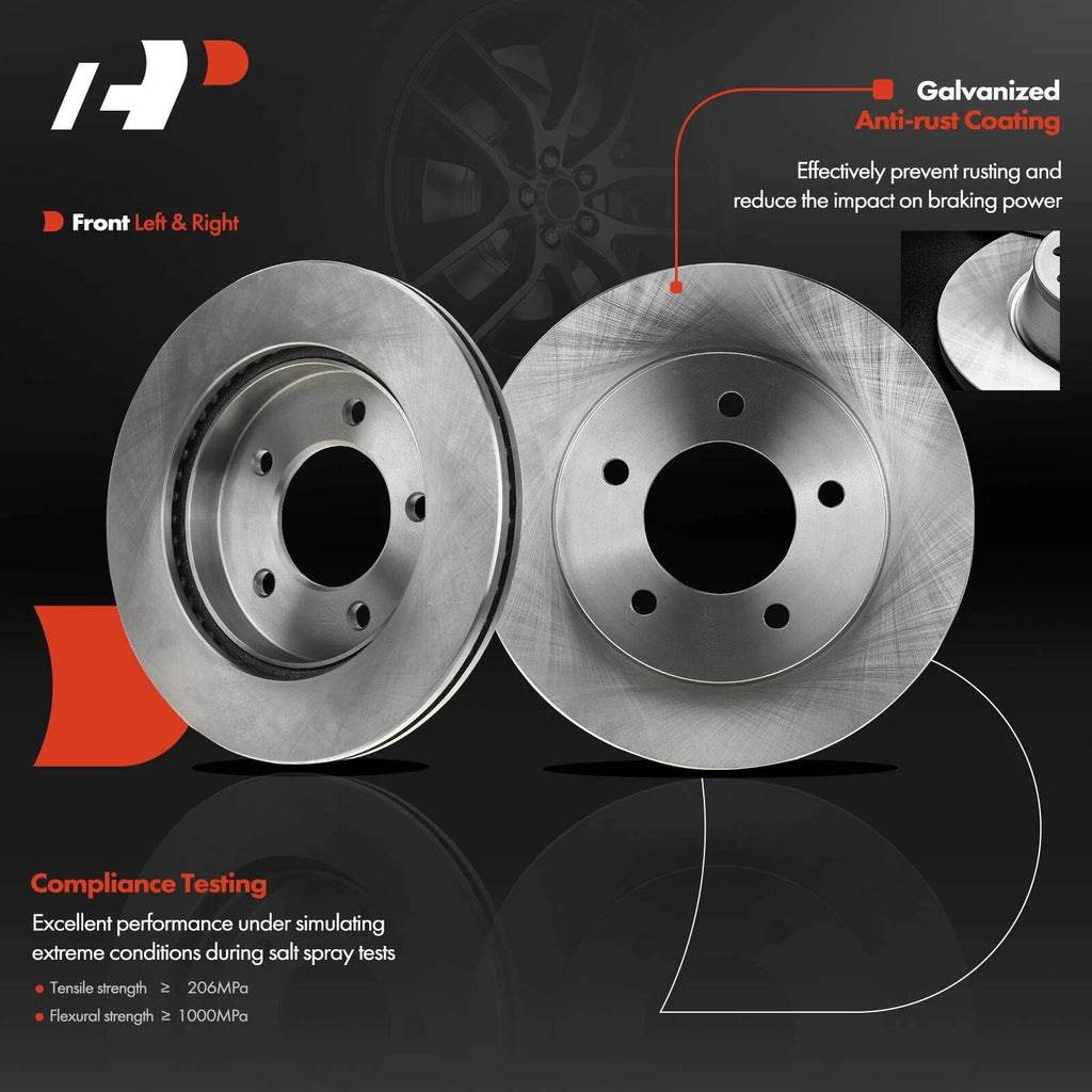Set of 2 Front & Rear Disc Brake Rotors for Ford F-150 (2000–2004)
