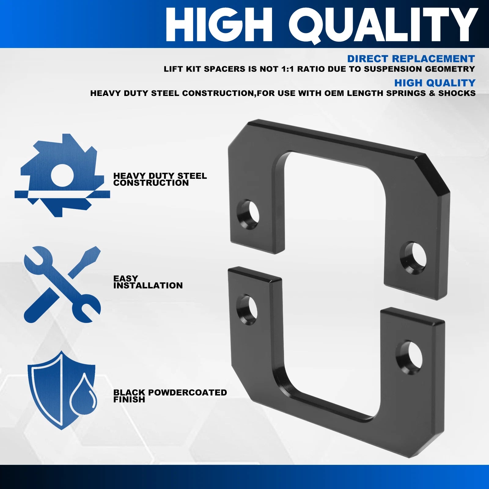 1/2" Leveling Front Low Mount Lift Kit Spacer for Silverado Sierra 1500 (2007–2022)