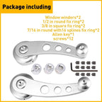 Chrome Billet Aluminum Crank Window Handle for Hot Rod Chevy Ford Chrysler