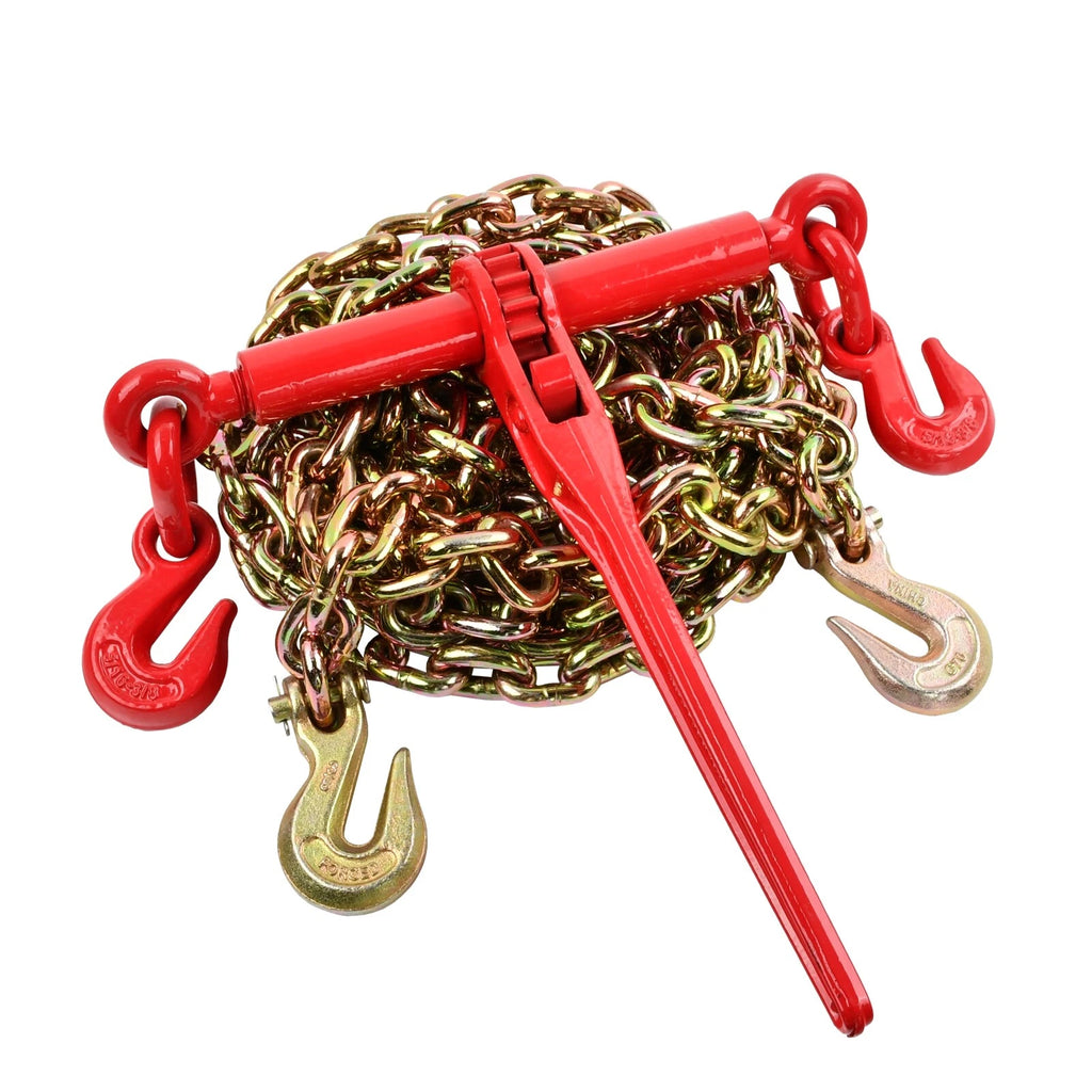 Cargo Chain Binder Kit 3/8" Grade 70 Extra Long 20 Foot Chain