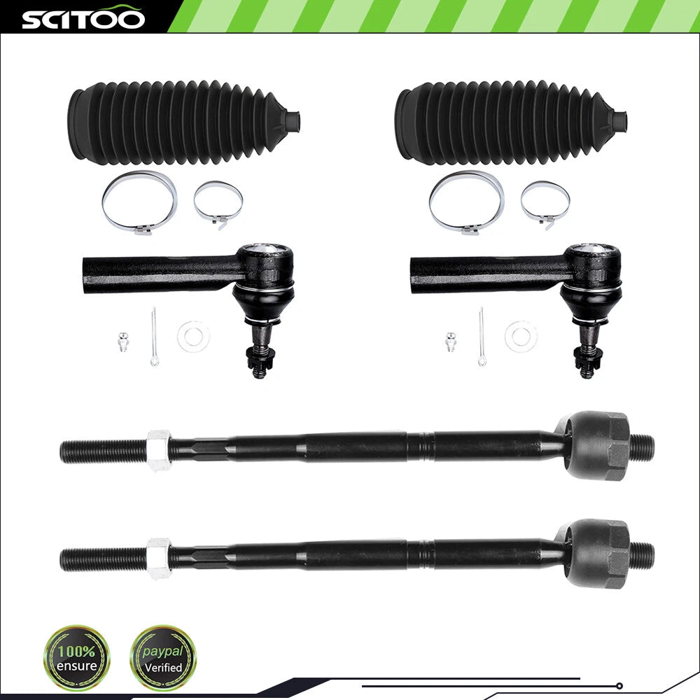 Front Tie Rod End & Rack and Pinion Bellow for Chevrolet Equinox GMC Terrain (2010–2017)