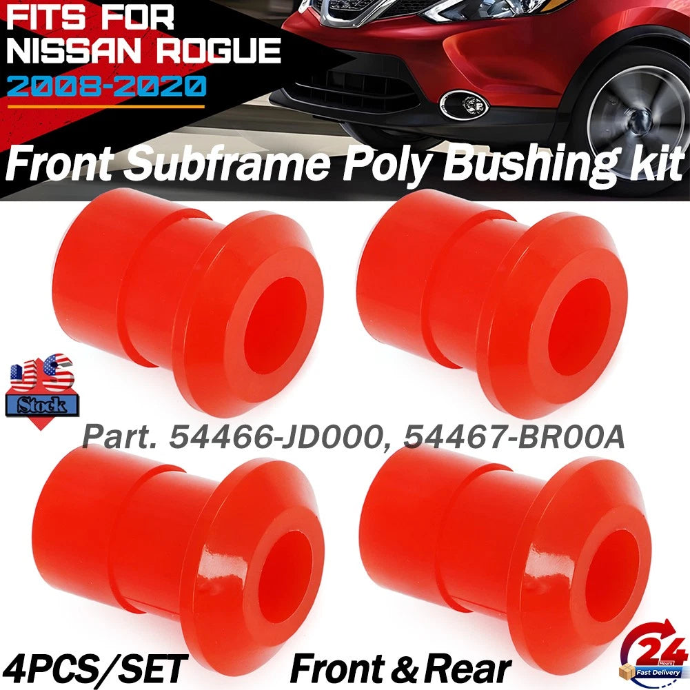 Set of 4 Front & Rear Poly Bushing Kit for Nissan Rogue (2008–2020)