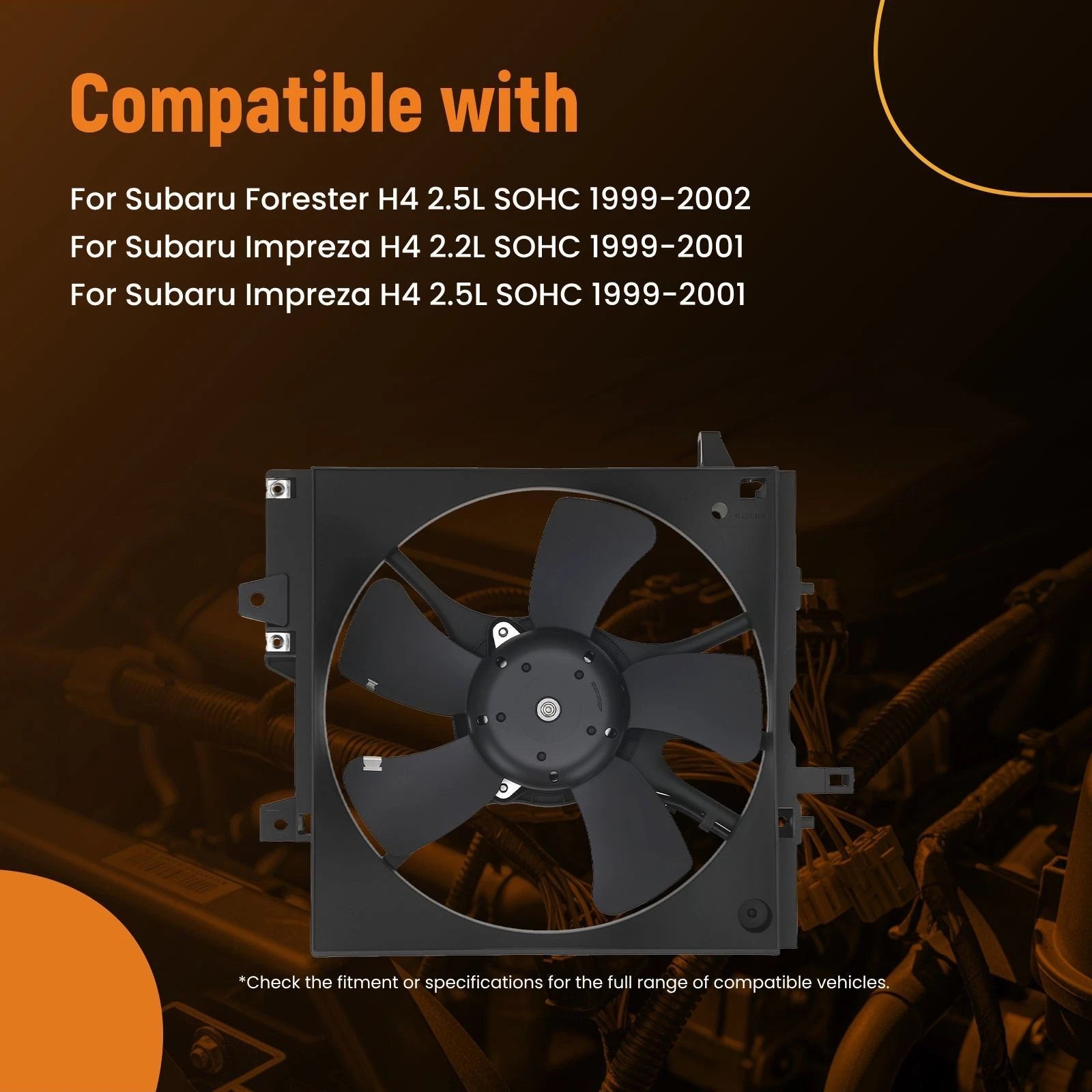 Radiator Cooling Fan & Shroud for Subaru Forester 2.5L (1999–2002) 620821