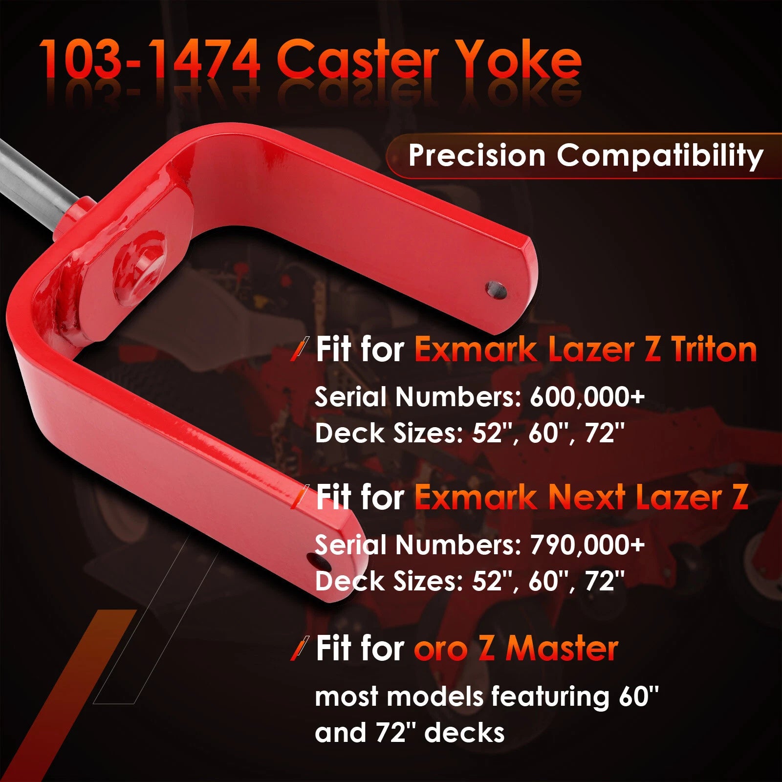 Caster Yoke for Exmark Lazer Z (52" 60" 72")