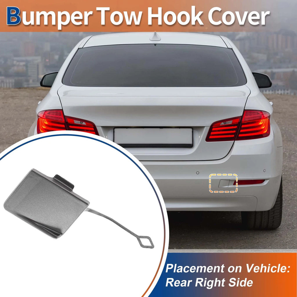 Rear Car Bumper Tow Hook Cover for BMW 5 Series F10 (2011–2017) No. 51127332777 Space Grey