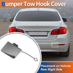 Rear Car Bumper Tow Hook Cover for BMW 5 Series F10 (2011–2017) No. 51127332777 Space Grey