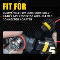 Set of 4 Fog Light Connector Socket Extension Wiring Harness for