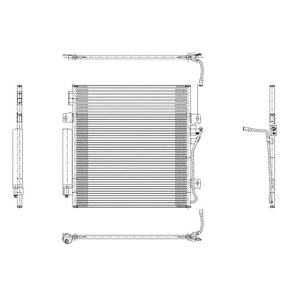 Replacement Condenser w/TOC 3.7L V6 For 2008-2012 Jeep Liberty