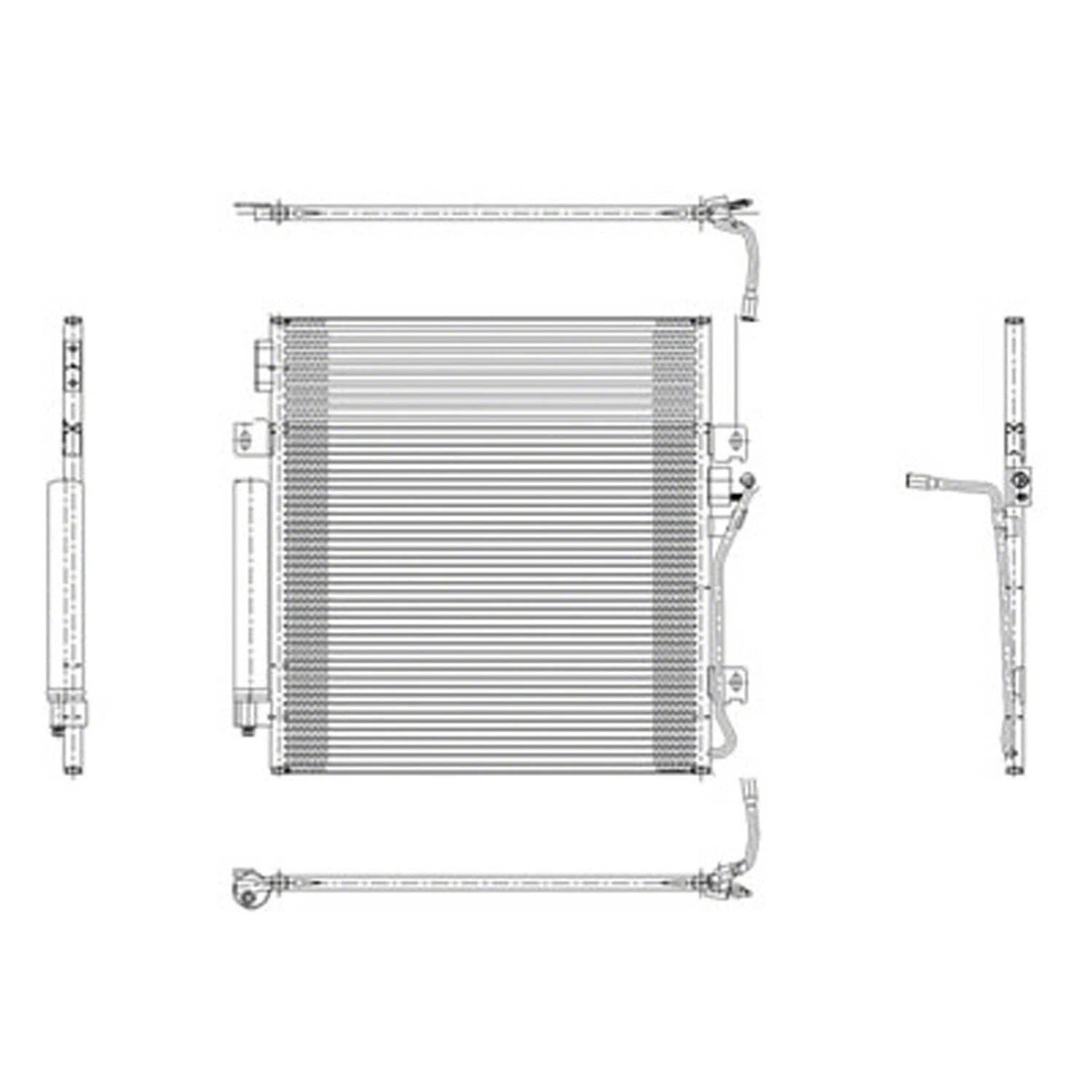 Replacement Condenser w/TOC 3.7L V6 For 2008-2012 Jeep Liberty