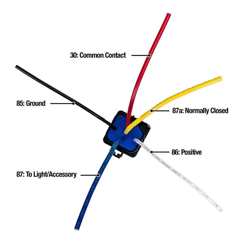 SPDT Mini Relay Socket with Wiring Harness for 12V (2012-2022)