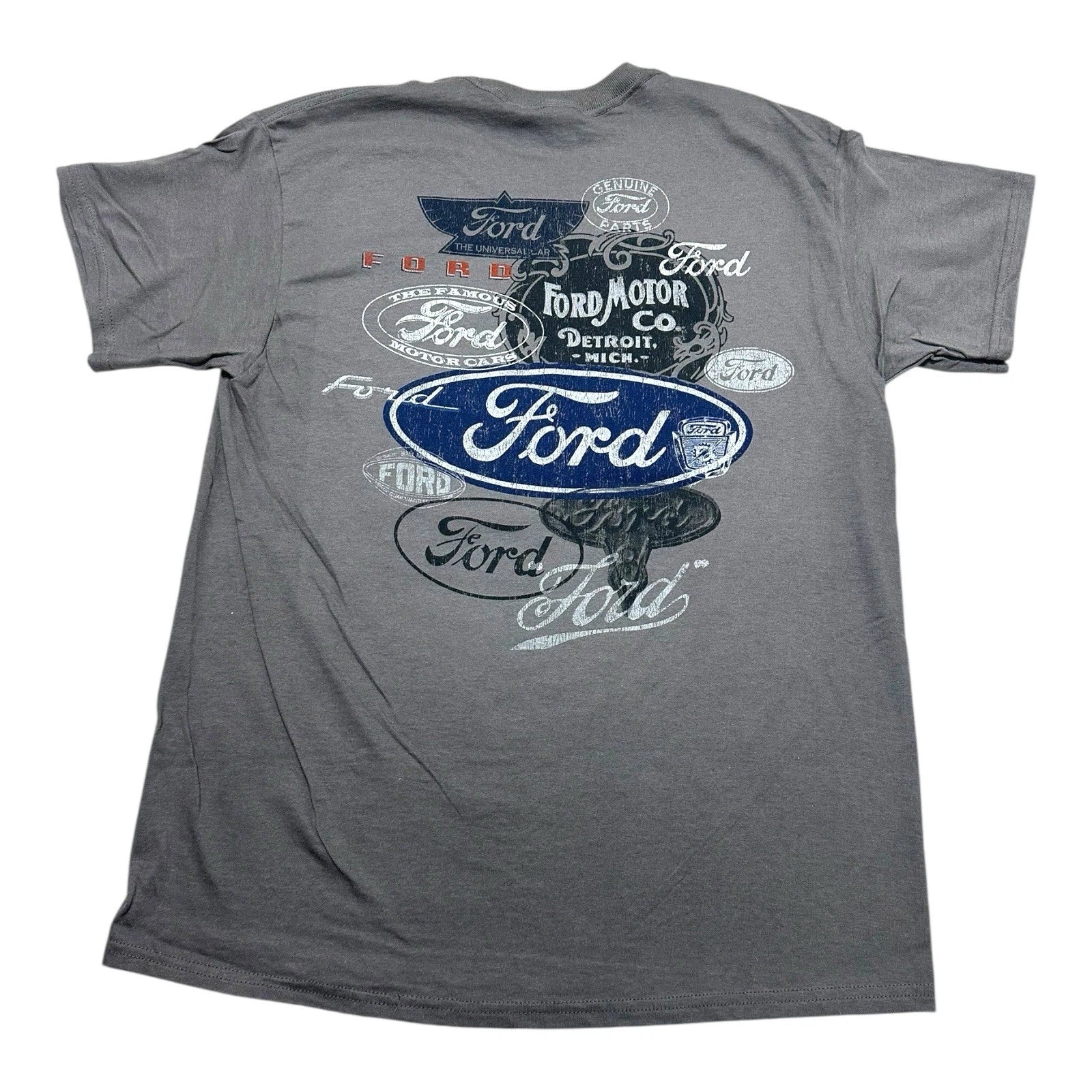 Licensed Ford All Over Logos Charcoal Gray T-Shirt for Ford F-150 (2015–2020)