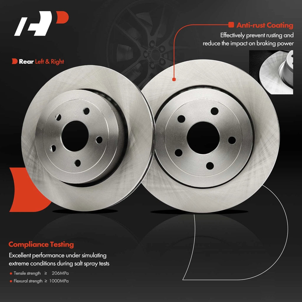 Rear Disc Brake Rotors for Jeep Grand Cherokee SRT8 (2006–2010)