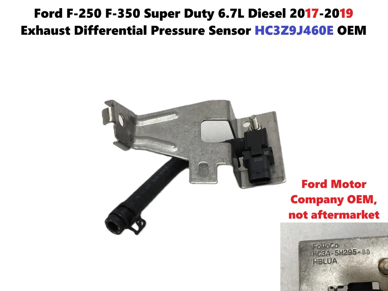 Exhaust Differential Pressure Sensor HC3Z9J460E for Ford F250 SD (2017–2019)