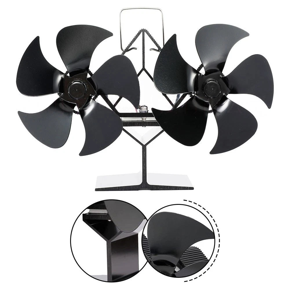 Magnetic Fireplace Fan for Wood Stove (No Electricity Needed)