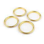 Set of 4 Air Vent Outlet Ring Covers for Audi A3 8V (2012–2019) Stainless Steel Yellow