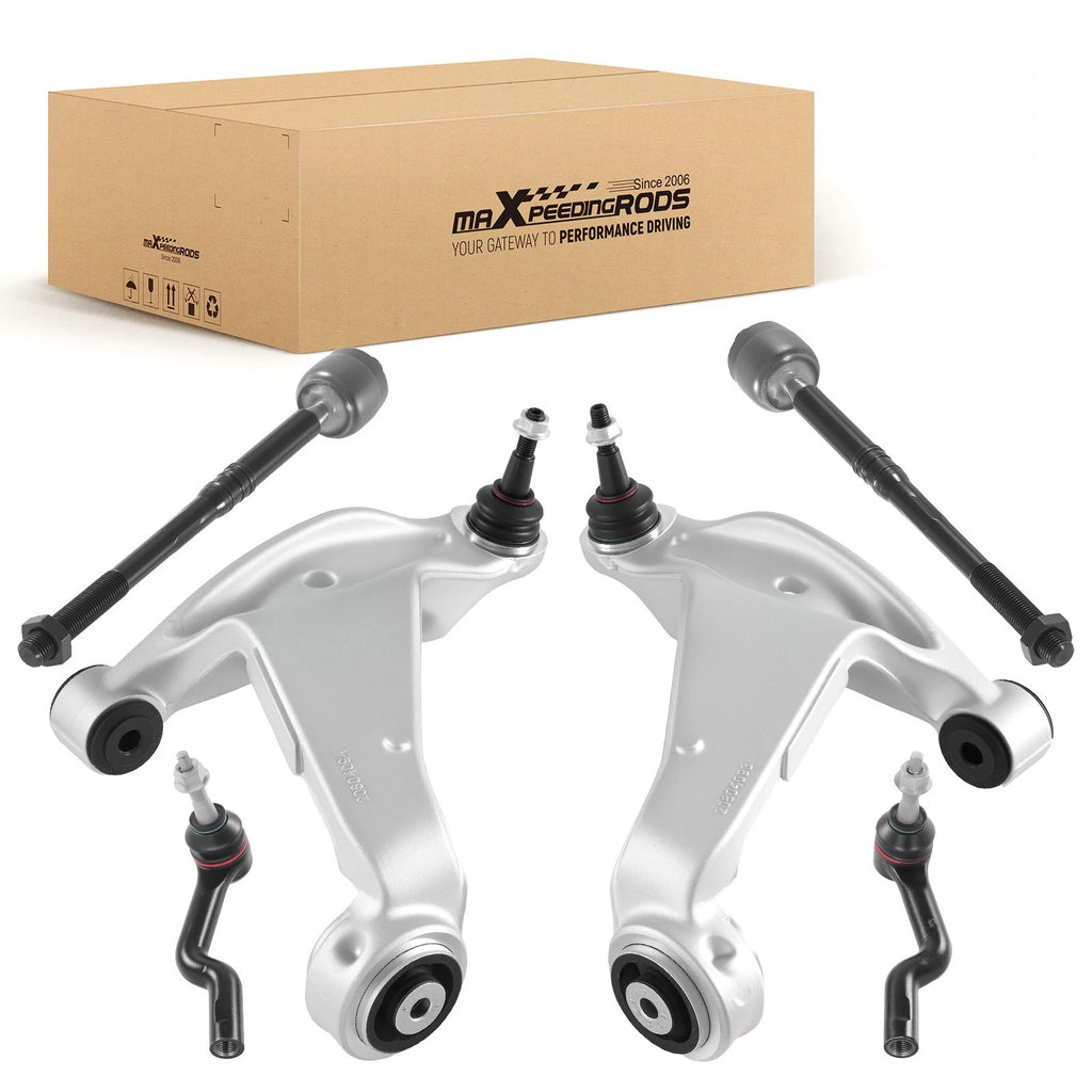 6x Front Lower Control Arms Tie Rods for Cadillac CTS (2008–2015) RWD