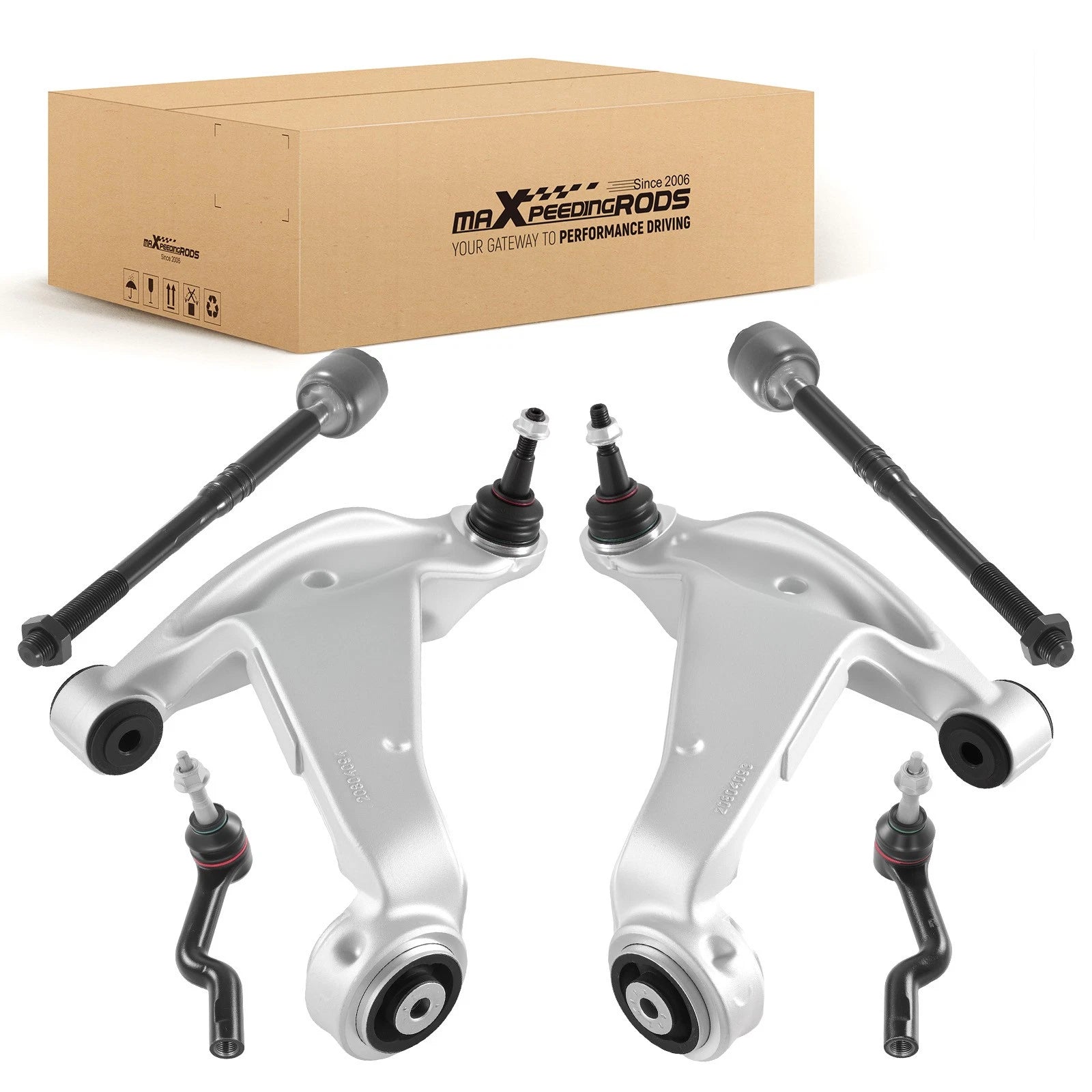 6x Front Lower Control Arms Tie Rods for Cadillac CTS (2008–2015) RWD