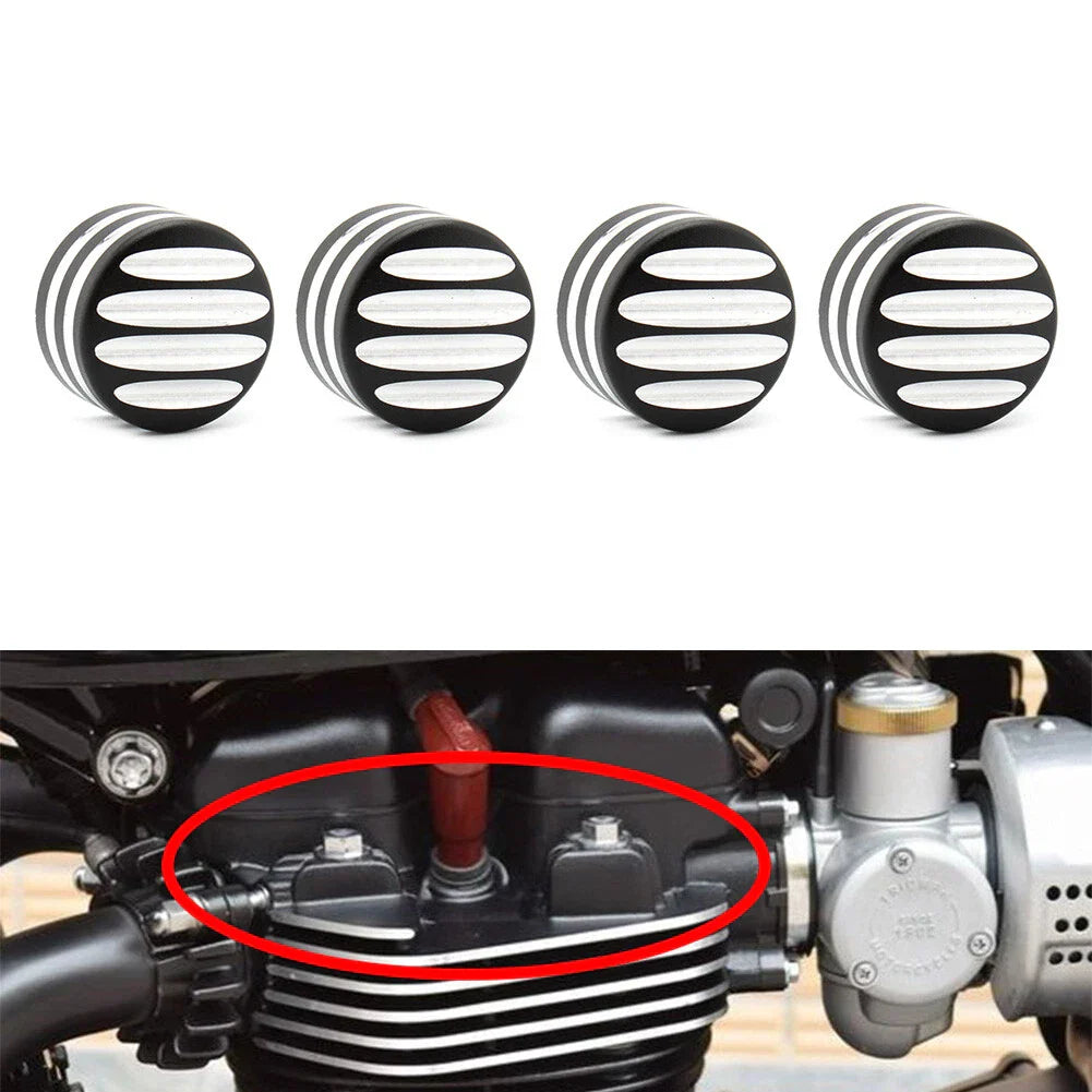 4x CNC Machined Head Bolt Cover Caps for Triumph T120 Thruxton (2016-2023)
