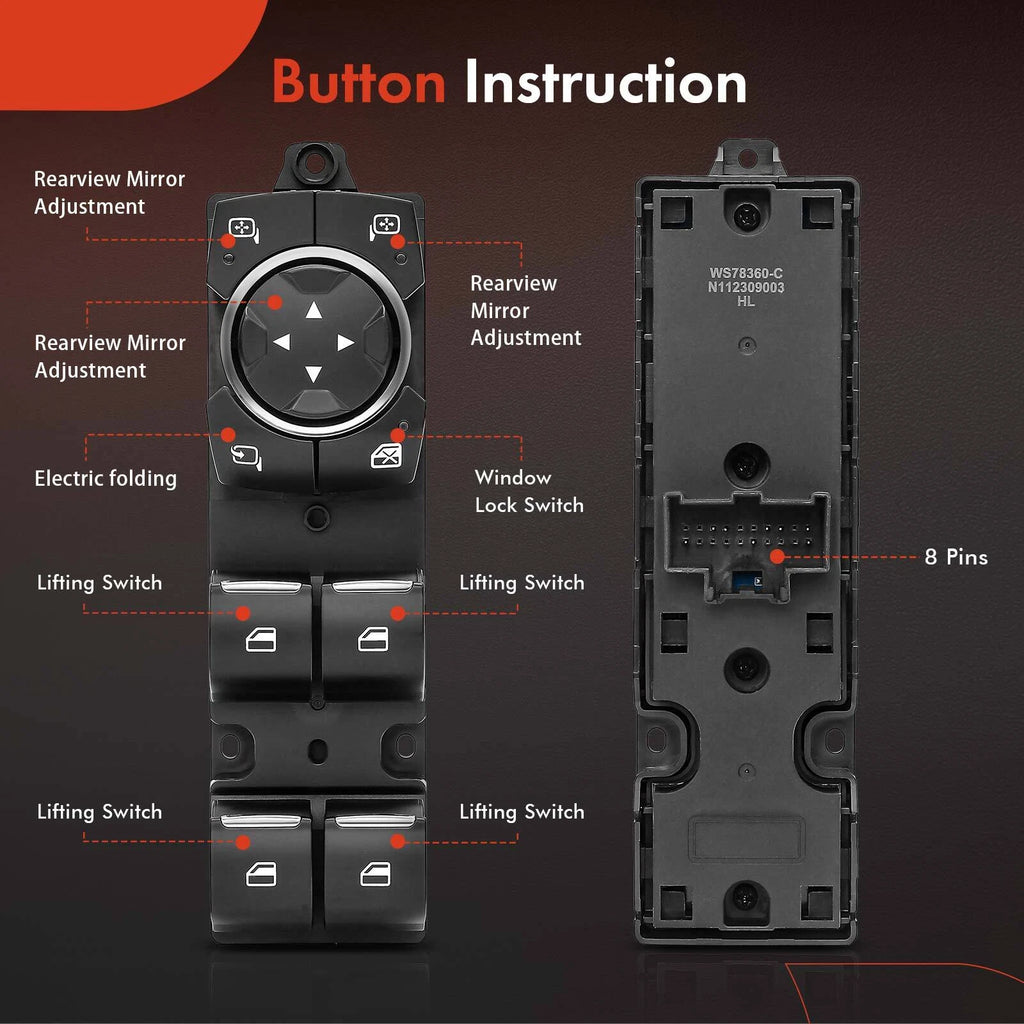 Power Window Switch for Ford F-150, Expedition (2015-2021)